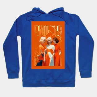 Three art deco women Hoodie